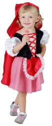 KARNEVAL Šaty ČERVENÁ KARKULKA 2 vel. XS (92-104 cm) 1-4 let KOSTÝM